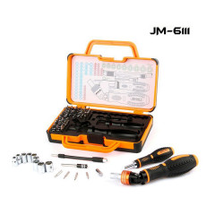 JAKEMY JM-6111 69 in 1 DIY Hand Tool Set 180 Degrees Ratchet Screwdriver with Chrome Vanadium Bits Home Tools