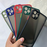Eye protection contrast color matte texture silicone phone case for  6~15 promax