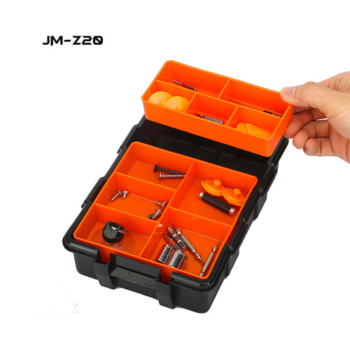 JAKEMY JM-Z20 Portable Lightweight Double-layer Mini Plastic Components Storage Box Tool Box for Small Parts Case for Component