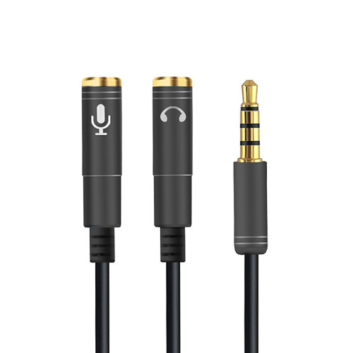 3.5mm Mic+Headphone Splitter Audio Cable 3.5mm splitte Aux Cable Cord for Computer Microphone Cellphone splitter for headphones