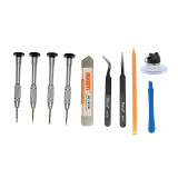 JM-I07 10 in 1 screwdrivers kits disassembly iphone 7 8 X phone house battery middle frame