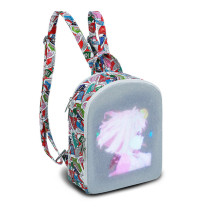 Biosled color led backpack fashion double shoulder net red bag 2020 new ins female bag outdoor waterproof shopping