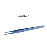 Amaoe Longwen Loong Titanium Alloy Tweezers Hardened and Extended Curved Tweezers