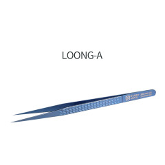 Amaoe Longwen Loong Titanium Alloy Tweezers Hardened and Extended Curved Tweezers
