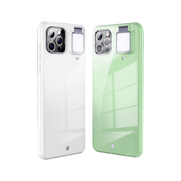 Creative selfie fill light mobile phone case 12pro protective cover beauty light net red live mobile phone case factory direct supply