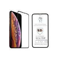 9H 5D High clear Anti-scratch Curved tempered glass screen protector for iphone Samsung glass