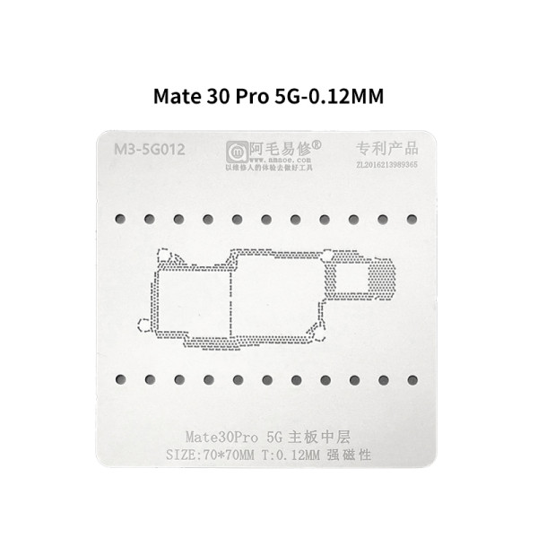 AMAOE M3-5G012 motherboard middle layer reballing stencil for Huawei Mate30Pro 5G