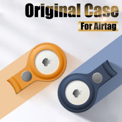 Genuine Leather Protective Sleeve Case Cover For Apple Airtag Tracker Location Protector
