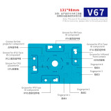 MECHANIC V67 Multifunctional Adjustable Decompression Protect Pad Matrix CPU Infrared Camera Slot Heat Insulation Rubber Mat
