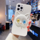 Three-dimensional different pupil black and white cat eye phone case for iphone 6~12promax