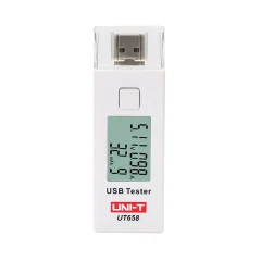 UNI-T USB Tester Voltmeter Ammeter UT658 UT658B Digital LCD Voltage Monitor Current Meter Capacity Tester 9V 3A With Backlight