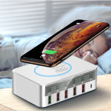 Multi-port charger wireless charger universal multi-port USB plug QC3.0