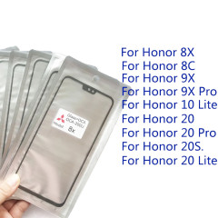 Lot Glass + OCA For Huawei Honor 8X 8C 20s 9X 20 Pro 10 Lite 20i Touch Screen Panel Sensor Digitizer Front Glass