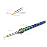 Soldering Iron Tip 40W 220V 5 Pin Electric Solder ESD Safe for 701L 702L 936D Welding Handle Replacement Male Connector