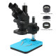 3.5X 7X 45X 90X Industrial Lab Simul-Focal Stereo Microscope Trinocular Microscope Set  with 144 LED light