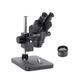 Black Binocular 7-45X micorscope  with 0.5X barlow lens and Led Light