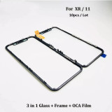 3 in 1 Cold Pressed Glass+Frame+OCA for iPhone 5G to 8Plus XR 11