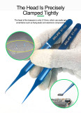 Relife RT-11D 15D Precision Tweezers Ultra Lightweight Jumping Wire High Hardness Non-Magnetic Tin Points Repair Tools