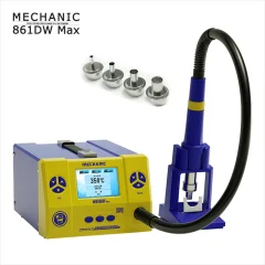 Soldering Hot Air Gun MECHANIC 861DW Max for Phone Motherboard PCB Welding Desoldering Station HD LCD Twin Turbo Repair Tool