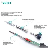 QUICK 8586D+ 2 in1 Hot Air Gun Lead-Free Heating Soldering Station Rework Station with Nozzle For CPU Motherboard Phone Repair Tool