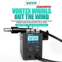 QUICK 859D+ Desoldering Station Hot Air Gun for Phone LCD Display Screen CPU Repair Lead-free Disassemble Tool