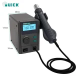 QUICK 858D+ Hot Air Soldering Station 750W Heat Air Gun Welding BGA SMD Rework Station With LED Digital Display Helical Wind