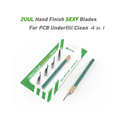 2uul 4 in1 Hand Finish Sexy Blades For Pcb Underfill Clean Multifunctioal Motherboard BGA Chip Glue Cleaning Scraping Pry Knife