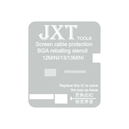 JXT screen IC flex cable protector stencil mesh for iphone 11 - 13 series