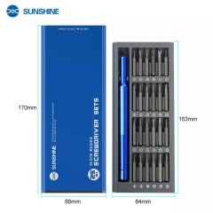 SS-5118 25 in 1 Screwdriver Set  with 24 PCS Precision Bits in 10 types Alloy Steel Screwdriver Magnetic Head