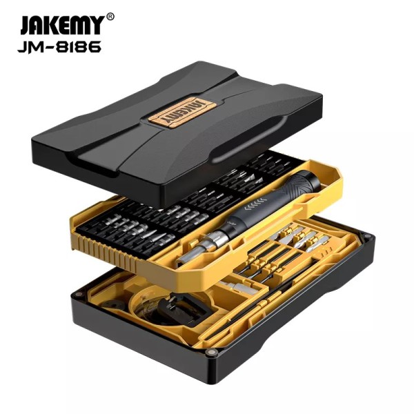 JM-8186 Magnetic Screwdriver Set with Replaceable Driver Bits for Mobile Phone Computer Electronic Home Repair Hand Tools