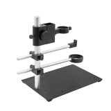 Dual Arm Boom Stand Adjustable Metal Holder Set For Microscope Camera