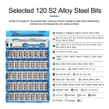 SUNSHINE SS-5120 128 in 1 Precision Screwdriver Set 120PCS S2 Alloy Steel Bits Compatible with Equipment Repair and Disassembly