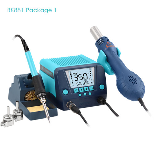 BAKON Official Free Shipping BK881 Soldering and Desoldering Rework Station 2 In 1 650W Hot Air Gun Repair Tool Auto Sleep