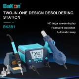 BAKON Official Free Shipping BK881 Soldering and Desoldering Rework Station 2 In 1 650W Hot Air Gun Repair Tool Auto Sleep