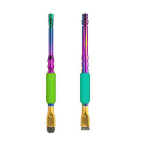 MIJING 2PCS/LOT IC Pad Cleaning Tool Steel / Sideburns Brush Colorful Handle Dust Removal of Solder Residue