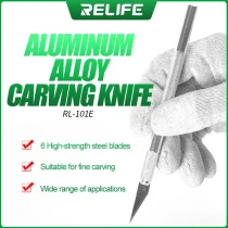 RELIFE RL-101E Carving Knife Set Original IC Chip BGA Motherboard Hard Disk PCB Circuit Board Repair Tools 5 Blade Thin Blade