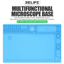 RELIFE RL-160B Microscope Base Maintenance Aluminum Alloy Platform Silicon Mat For Parts Storage PCB Mobile Phone Repair