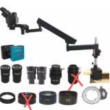 48MP HDMI-Compatible USB Microscopio Camera 3.5X-90X Simul-Focal Trinocular Stereo Microscope Soldering PCB Repair Kit