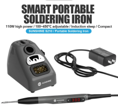 SUNSHINE S210 LED Smart Portable Soldering Iron 110W high power 100~450℃ adjustable Universal C210 series soldering iron tips