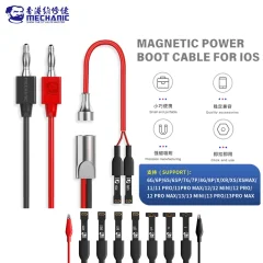 MECHANIC magnetic IOS Power Supply Test Cable Mobile Boot Line For iPhone 6G-13Promax Repair Switch Power Test Cord Mag Safe