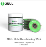 2UUL Mobi CY2015 (5 Rolls/Box) Desoldering Braid Solder Remover Sucker Flux Wick Cable Wire