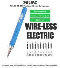 RELIFE SD-22E Wireless Precision Electric Screwdriver 10pcs S2 Alloy Steel Bit Fast Charging Screwdriver Set Repair Power Tools