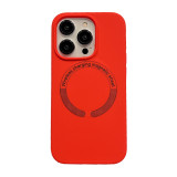 Official 4 sides covering iPhone silicone cases with magnetic wireless charging ring