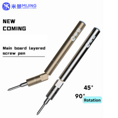Mijing motherboard layered screw pen (2PCS) Mijing motherboard layered screw pen 360° rotation S2 alloy steel anti-rust magnetic force for Apple and Android