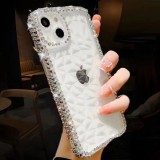 Apple mobile phone case new diamond pattern with drill anti-fall all-inclusive protective cover right angle