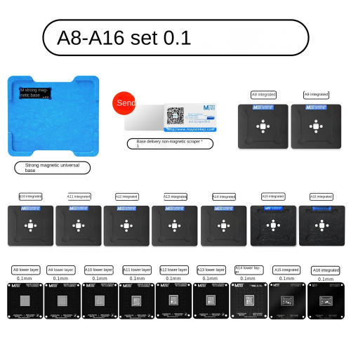 MAANT magnetic  reballing platform for A8-A17CPU X / 15 PRO MAX set CPU