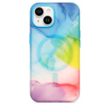 Suitable for iPhone14promax watercolor magnetic mobile phone shell liquid silicone Apple 14 original official website protective cover