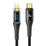 USAMS 20W Fast Charge PD Digital Display Data Cable for  ip Charging Cable Aluminum Alloy