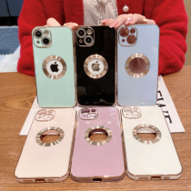 Applicable to iPhone 13 ProMA electroplating TPU mobile phone case CD pattern leakage label Apple 12 all-inclusive lens 11 protective cover