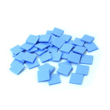 TUOLI 12*12*1.5mm  100pcs/Box Pre-Cut Thermal Silicone Pads Computer CPU Chip Heat Sink Heatsink Cooling Conductive Blue Sliced Cooling Pad Cooler